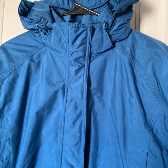 Vintage L.L. Bean Light Blue Hooded Long Women’s Coat M - Picture 4 of 9